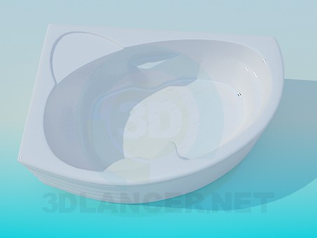 3d модель Угловая ванна – превью