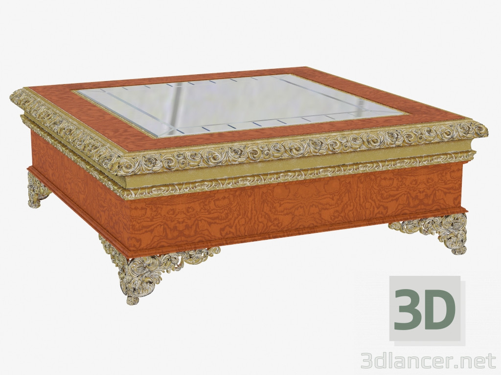modèle 3D Table basse carrée en style classique 728 - preview