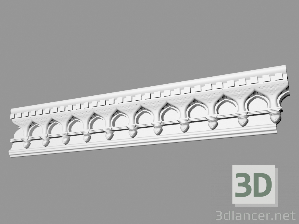 3d model Molded cornice (КФ15) - preview