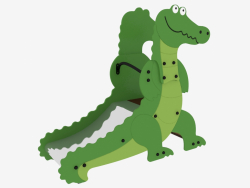 Colline d'une aire de jeux pour enfants Crocodile (5219)