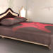 Doppelbett mit Nachtbeleuchtung "Seestern" 3D-Modell kaufen - Rendern