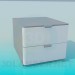 3d model Square floor with 2 drawers - preview