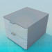 3d model Square floor with 2 drawers - preview