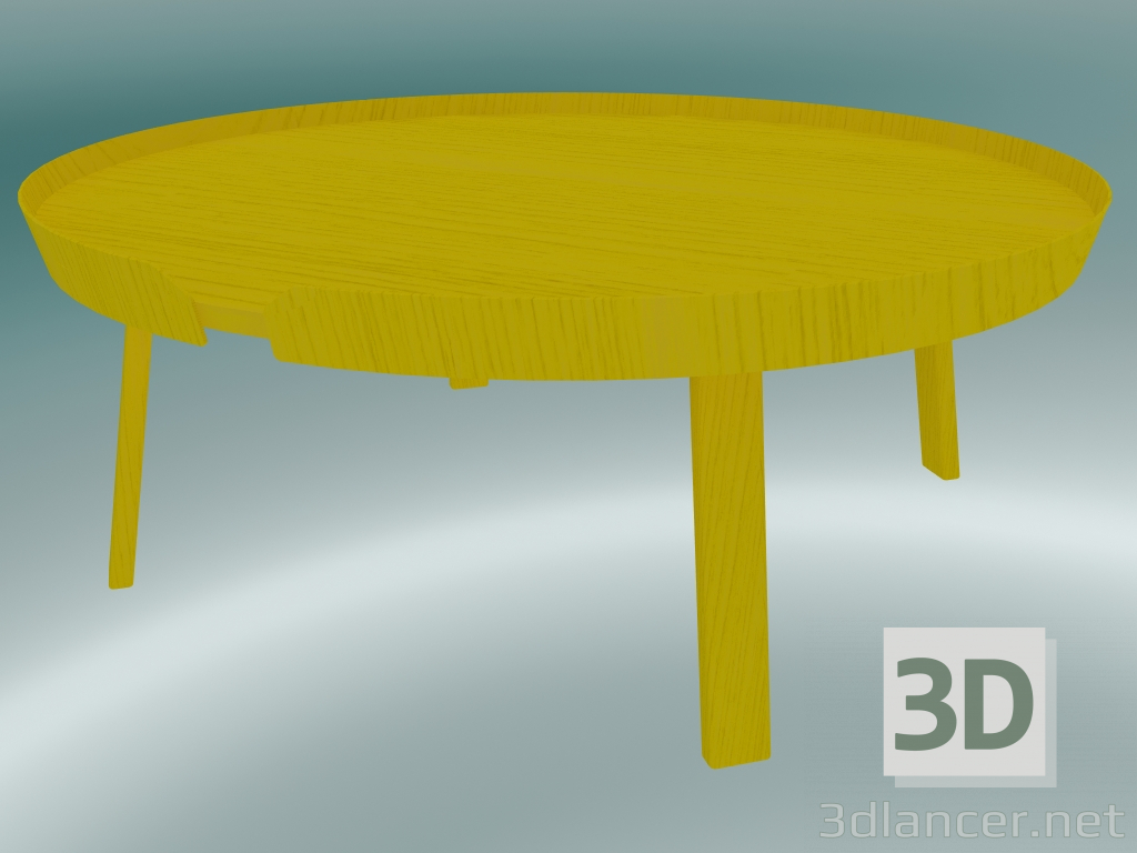3 डी मॉडल चारों ओर कॉफी टेबल (अतिरिक्त बड़ा, पीला) - पूर्वावलोकन
