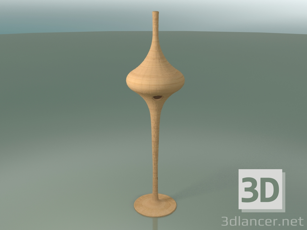 3d model Lámpara de pie (L, natural) - vista previa
