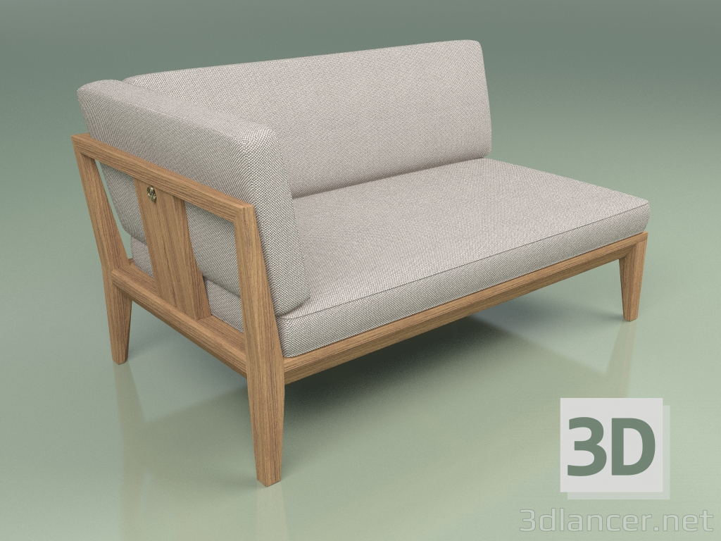 modello 3D Modulo divano destro 003 - anteprima