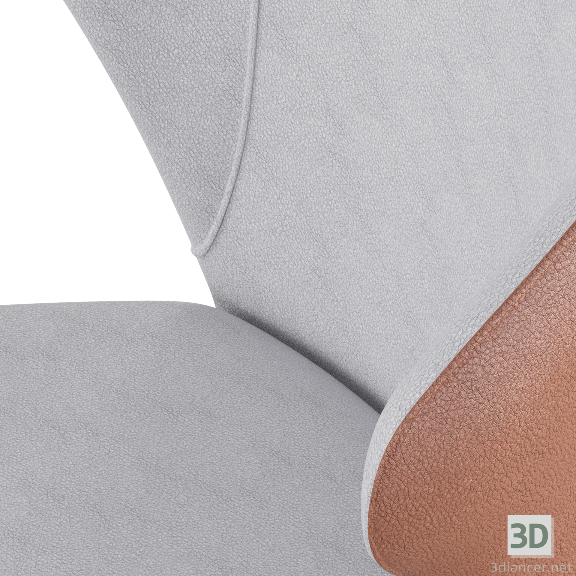Silla de comedor Sillón orejero Marrón 3D modelo Compro - render