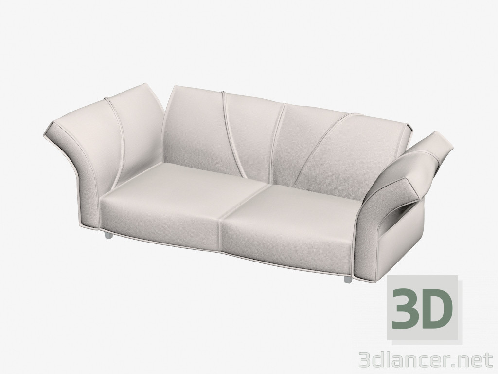 modello 3D Divano diretta flessibile Sagomato - anteprima