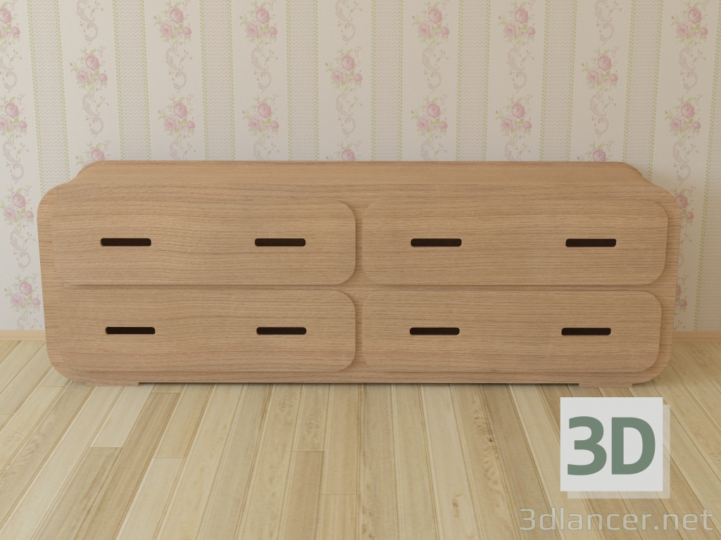 Mueble con cajones en el pecho del cajón 2B de la empresa Hasta que esto dure 3D modelo Compro - render