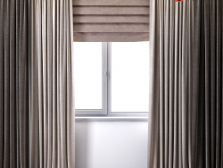 Curtains with Roman curtain (V-ray + Corona)