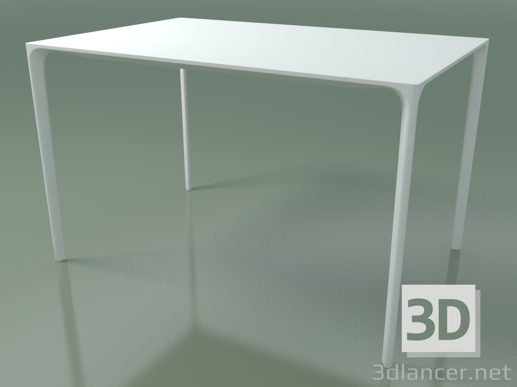 modello 3D Tavolo rettangolare 0801 (H 74 - 79x120 cm, laminato Fenix F01, V12) - anteprima