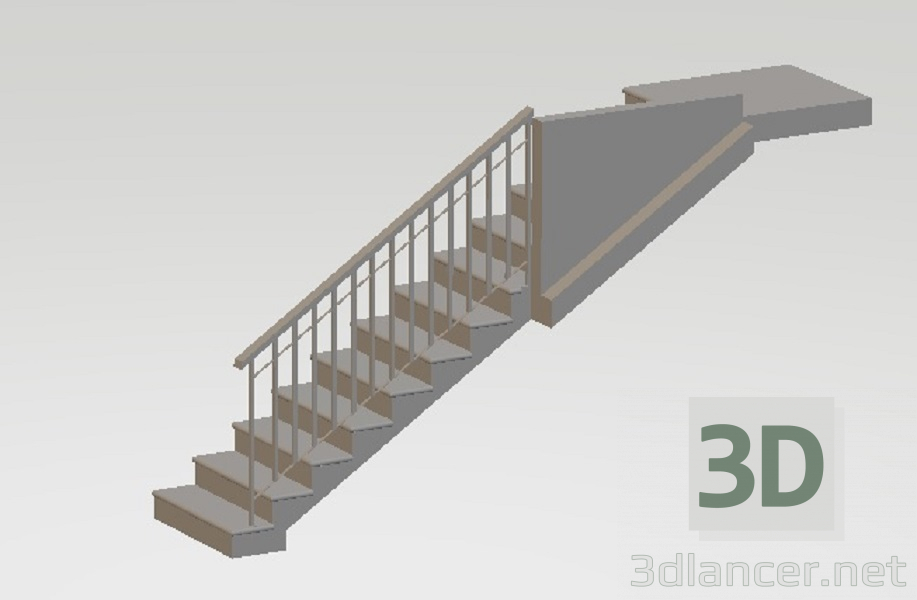 3d model escalera - vista previa
