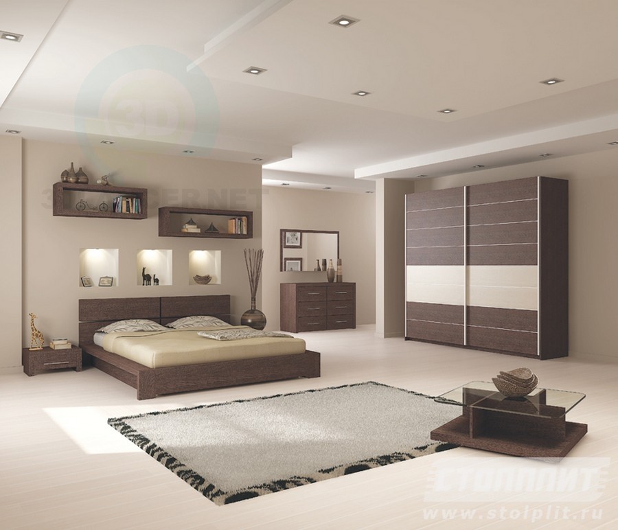modèle 3D Chambre à coucher Daria - preview