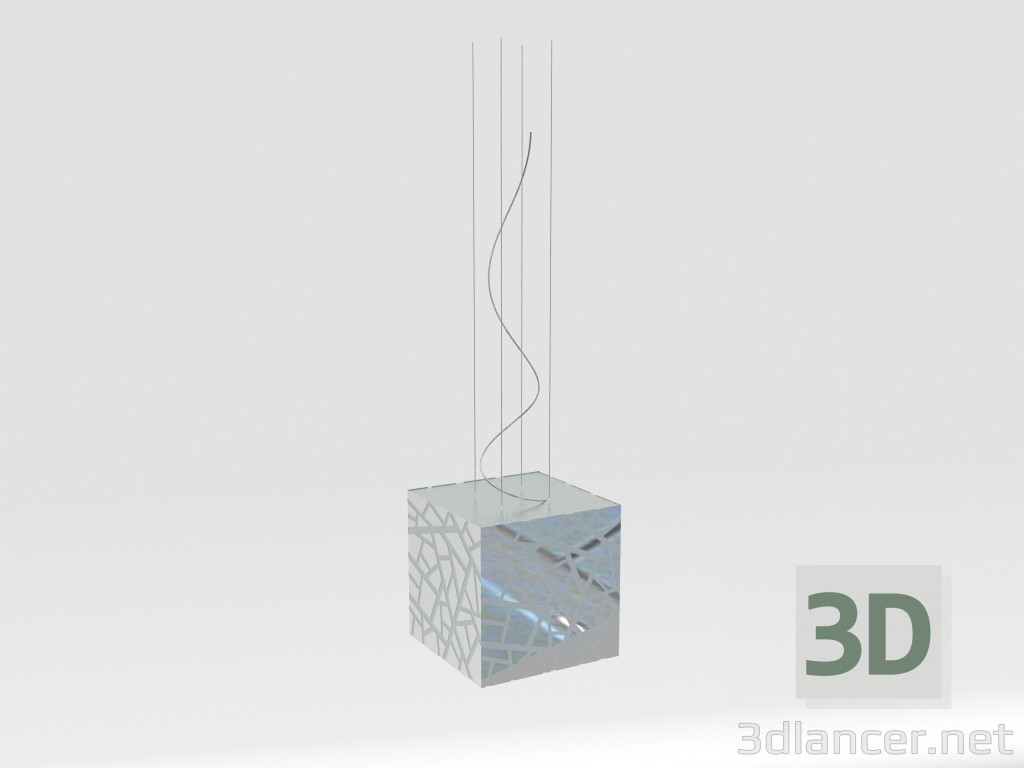 modello 3D Md luce cubo 8028-5b - anteprima