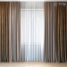 3d Curtains with tulle set 02 модель купити - зображення