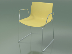 Chair 2074 (on rails, with armrests, polypropylene PO00415)