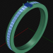 modello 3D di anello baguette comprare - rendering