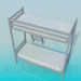 3d модель Двоярусне ліжко з драбиною – превью