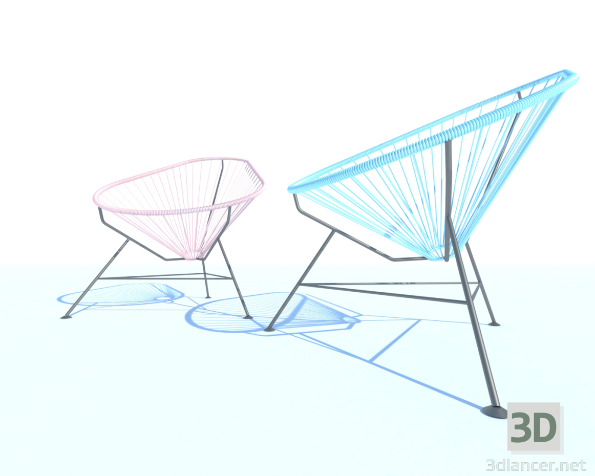 3 डी अकापुल्को कुर्सी मॉडल खरीद - रेंडर