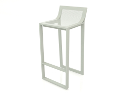 High stool with a high back (Cement gray)