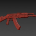 modèle 3D de ancien AK-47 acheter - rendu