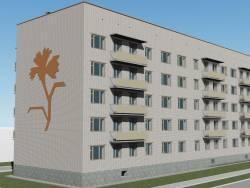 Edificio a cinque piani di una serie 114-86 Troitsk 5 microdistrict, 1