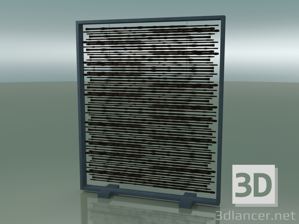 3D Modell Trennwand Bambus (199, blau) - Vorschau