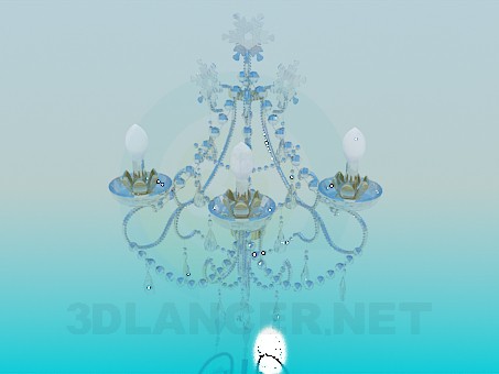modello 3D Lampadario di cristallo di lusso - anteprima