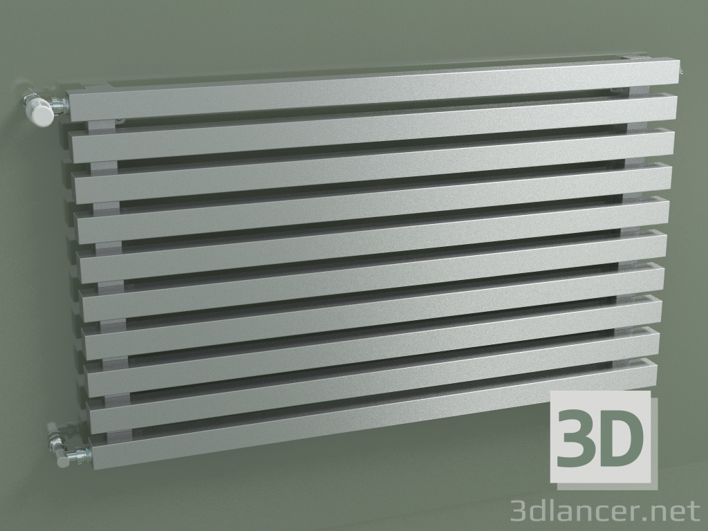 3d model Radiador horizontal RETTA (10 secciones 1000 mm 40x40, technolac) - vista previa