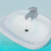 3D Modell Waschbecken mit Wasserhahn mischen - Vorschau