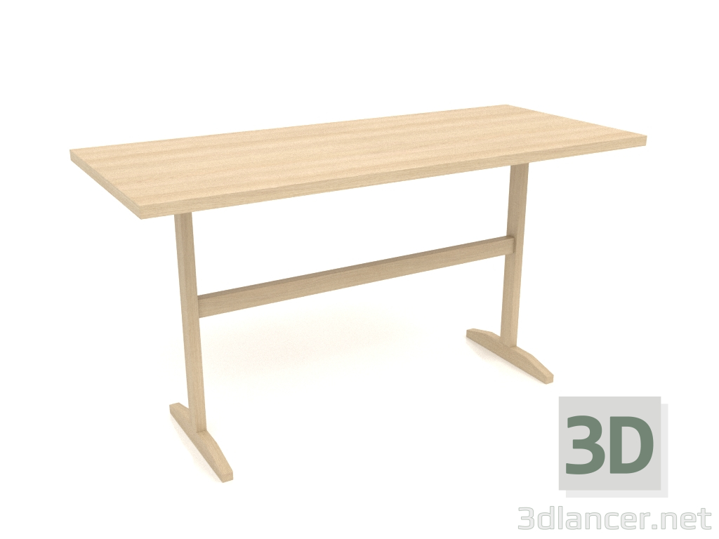 modello 3D Tavolo da lavoro RT 12 (1400x600x750, legno bianco) - anteprima