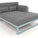 3D modeli XL modüler kanepe, sağ bölme 2, yüksek arkalık, suni ahşap (Mavi gri) - önizleme
