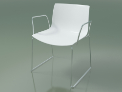 Chair 2074 (on rails, with armrests, polypropylene PO00401)