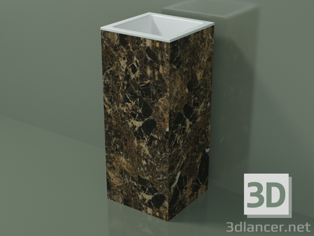 3d model Freestanding washbasin (03R116101, Emperador M06, L 36, P 36, H 85 cm) - preview