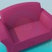 3d model Wide armchair - preview