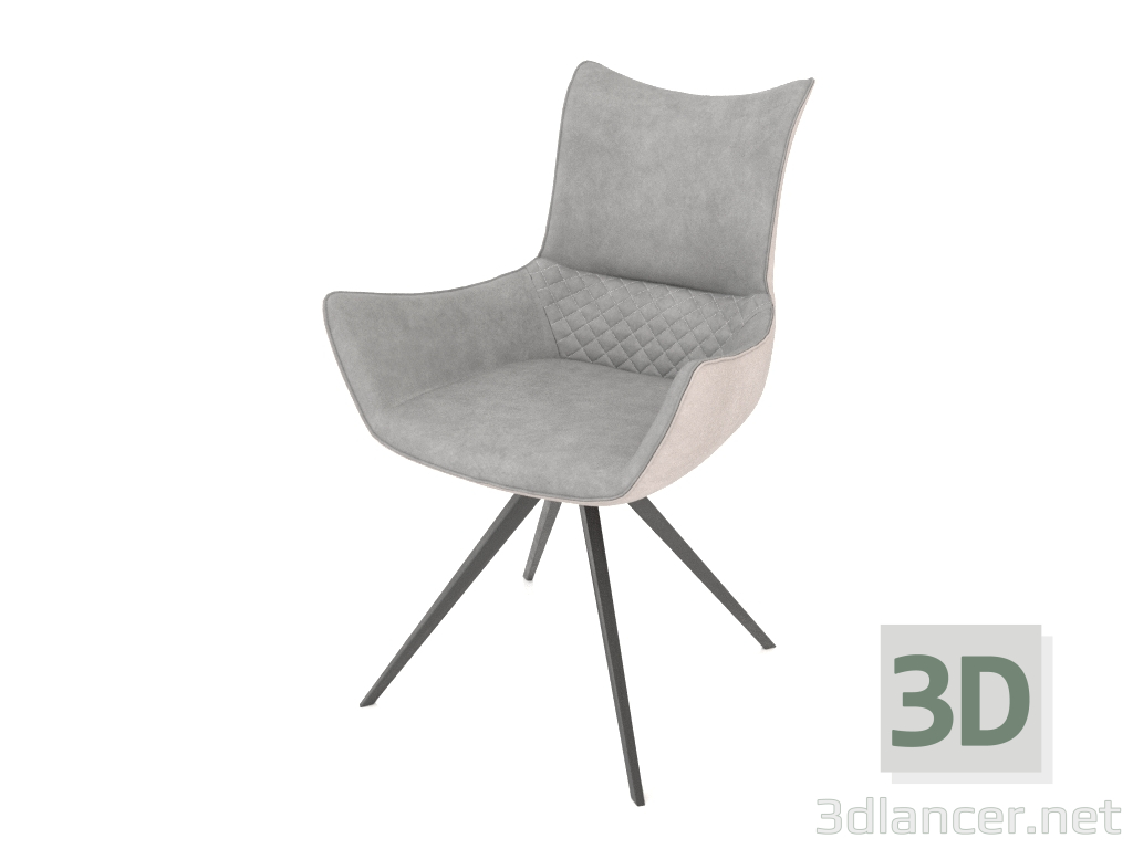 modello 3D Poltrona Jess (grigio-beige) - anteprima