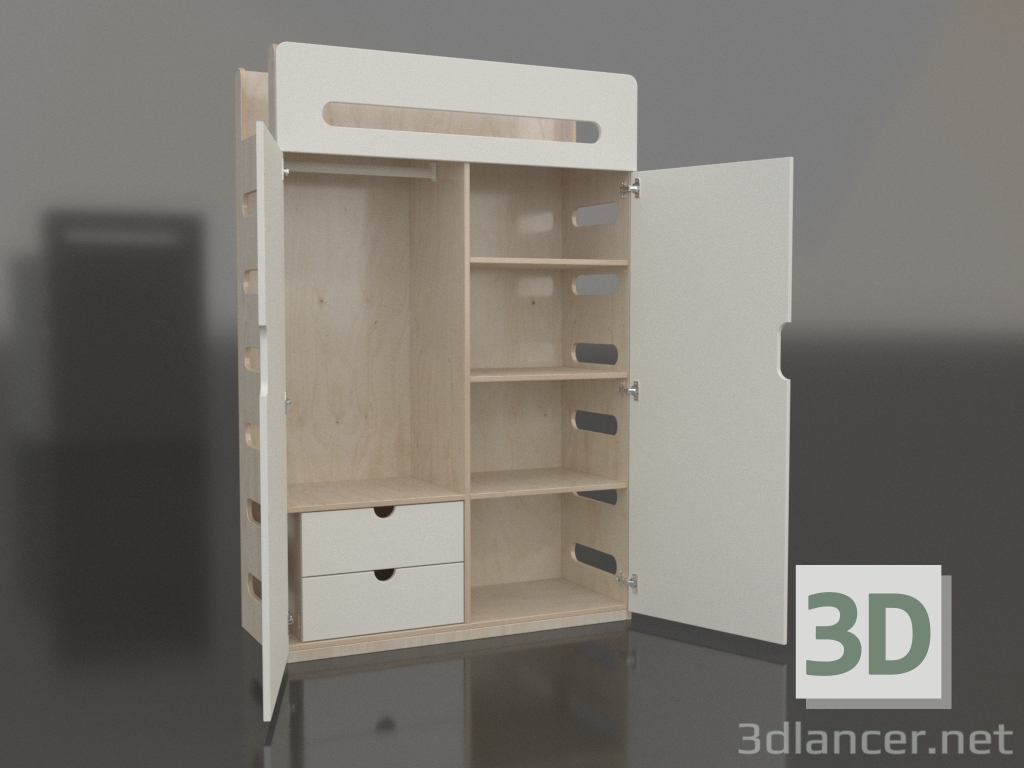 3D Modell Kleiderschrank offen MOVE WC (WWMWC2) - Vorschau