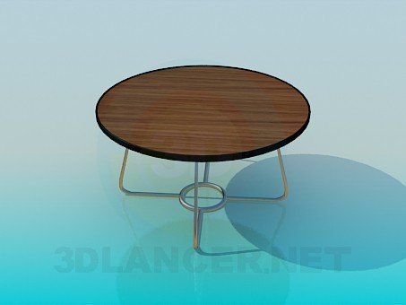 3d модель Низький круглий столик – превью