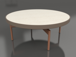 Mesa de centro redonda Ø90x36 (Bronce, DEKTON Danae)