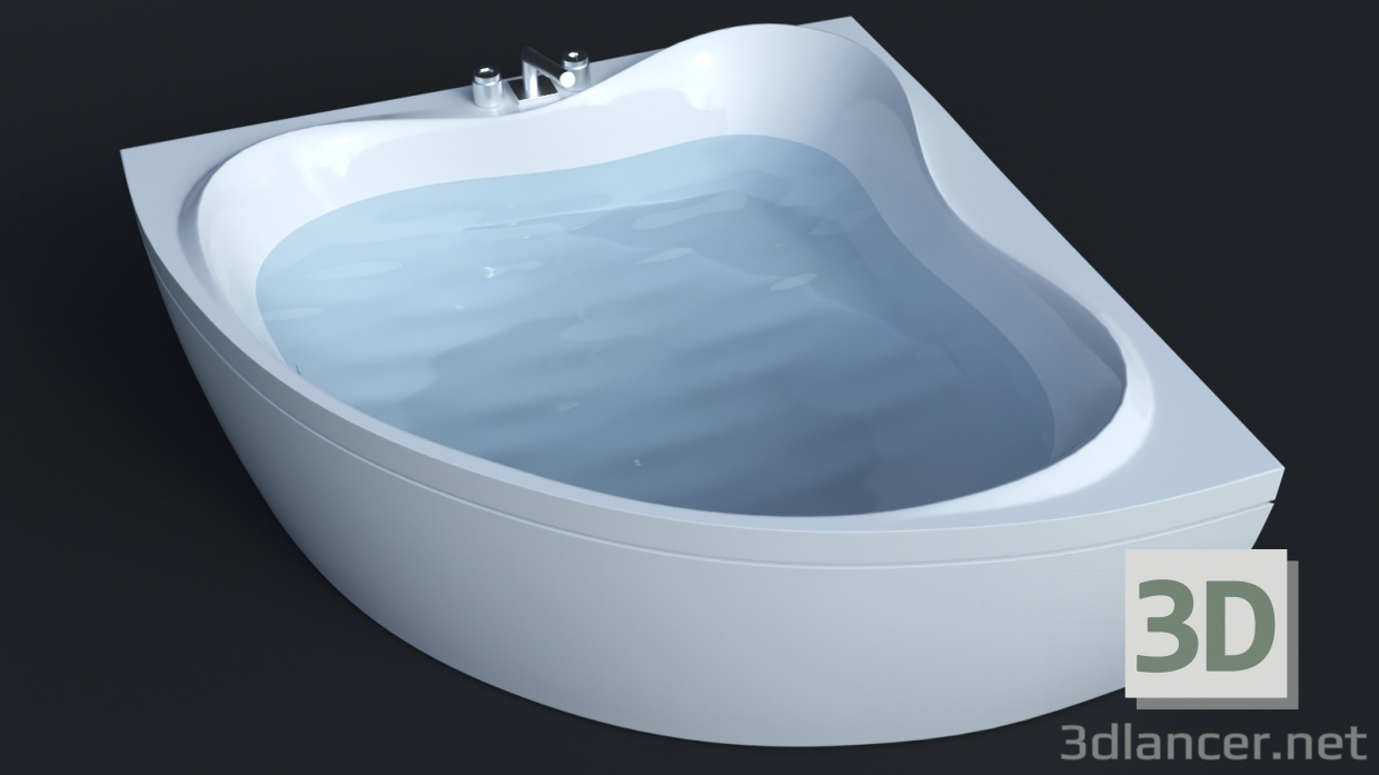 3d Bathtube Troy Extra (1500х1500mm) Corona and VRay model buy - render