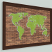 3D Aydınlatmalı panel şeklinde dünya haritası (2 tip) modeli satın - render