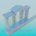 3D Modell Buchständer mit Glasböden - Vorschau