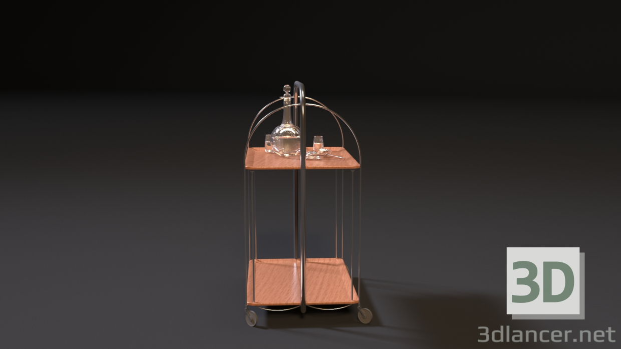 3d USSR food trolley model buy - render