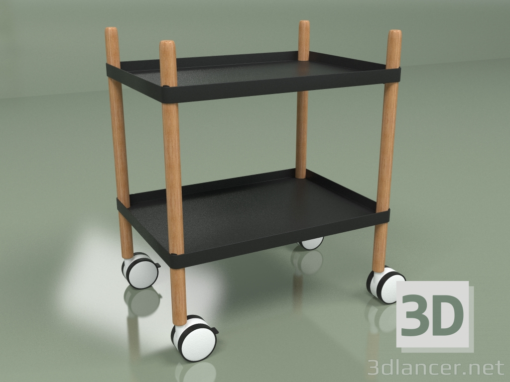 modello 3D Tavolino Morning 50х36 (nero) - anteprima