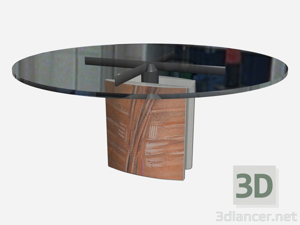 modèle 3D Table ronde aneth - preview