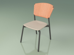 Cadeira 020 (fumaça de metal, laranja, toupeira de resina de poliuretano)