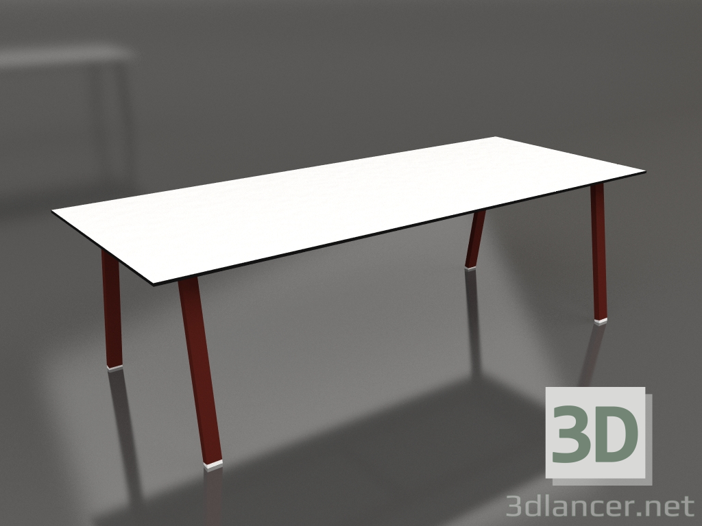 3 डी मॉडल डाइनिंग टेबल 250 (वाइन रेड, फेनोलिक) - पूर्वावलोकन