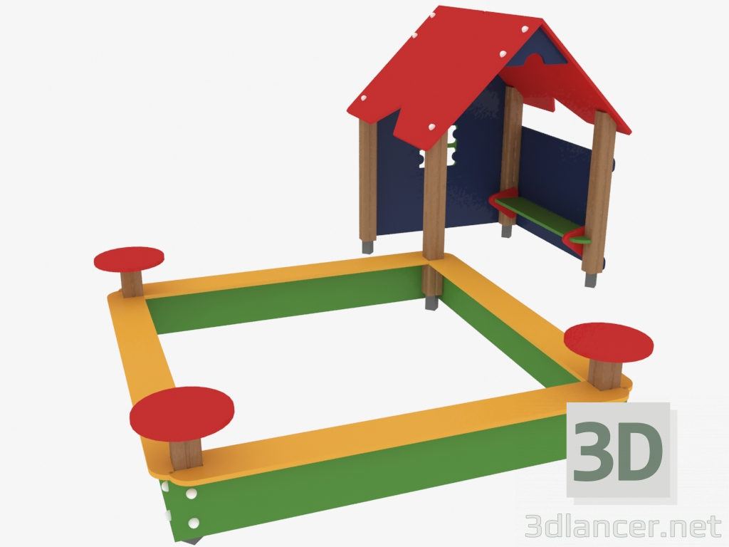 3d model Children's play complex (5306) - preview