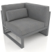 3d model Modular sofa, section 6 right, high back (Anthracite) - preview