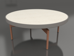Round coffee table Ø90x36 (Quartz gray, DEKTON Danae)